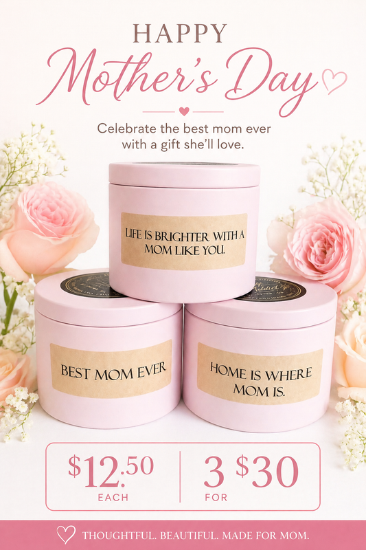 Mother's Day Candles - Pink Tins