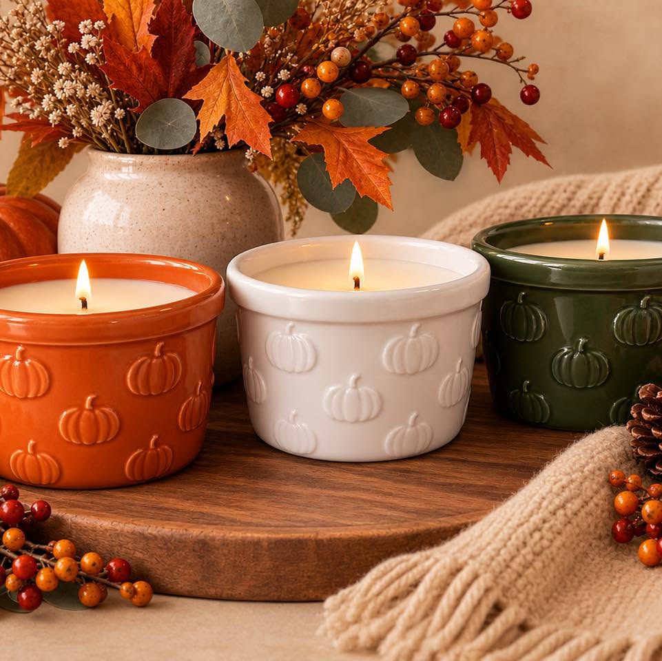 Fall Ceramic Candles